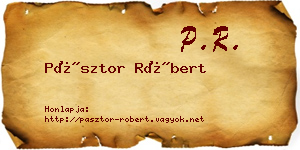 Pásztor Róbert névjegykártya