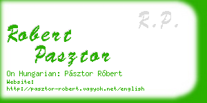 robert pasztor business card
